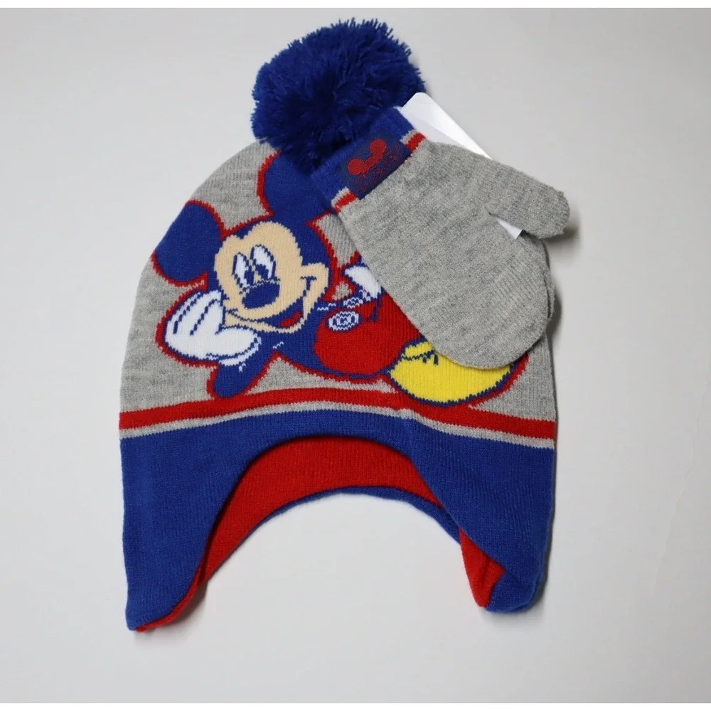 Toddler‎ Boys Mickey Mouse Hat and Mitten Set 2-Piece - One Size